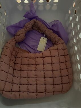 Urban Expressions Quilted Lilac Shoulder Bag